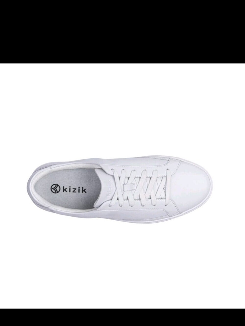Kizik Vegas Unisex Hands-Free Leather Sneakers - Ivory White - Picture 5 of 9